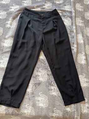 Black Pleated Men's Dress Pants